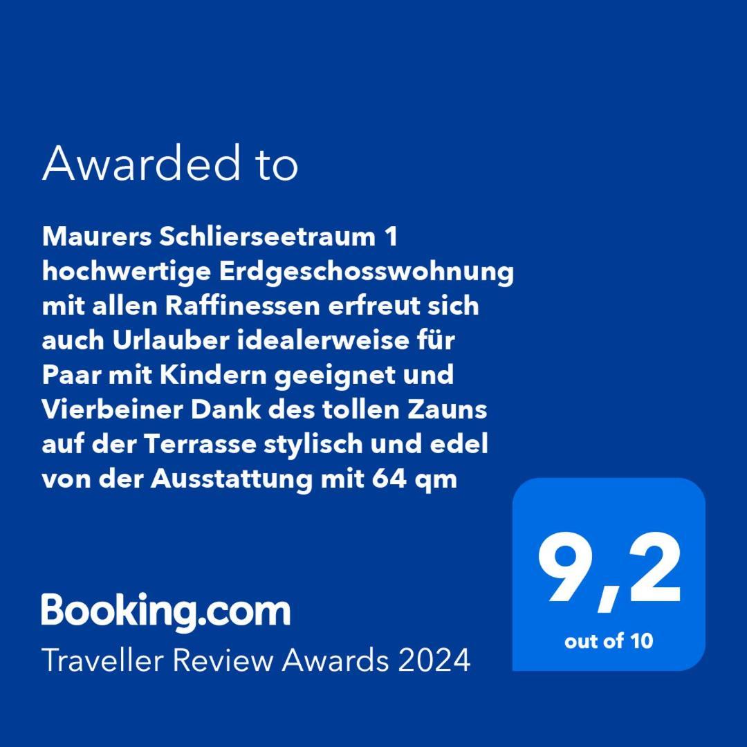 Apartment Maurers Schlierseetraum 1 Hochwertige Erdgeschosswohnung Mit Allen Raffinessen Erfreut Sich Auch Urlauber Idealerweise Für Paar Mit Kindern Geeignet Und Vierbeiner Dank Des Tollen Zauns Auf Der Terrasse Stylisch Und Edel Von Der Ausstattung Mit 64 Qm *